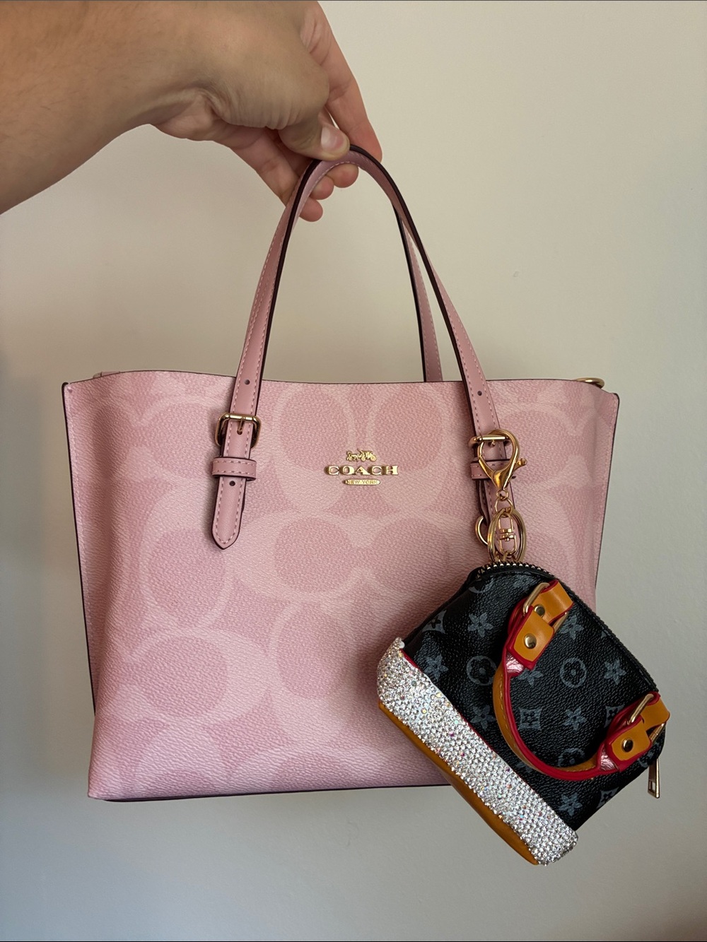 Black Monogram Mini Bag Charm